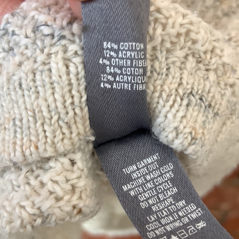 Aerie Cream Oversized Lace-Up Knit Sweater - Picture 8 of 9